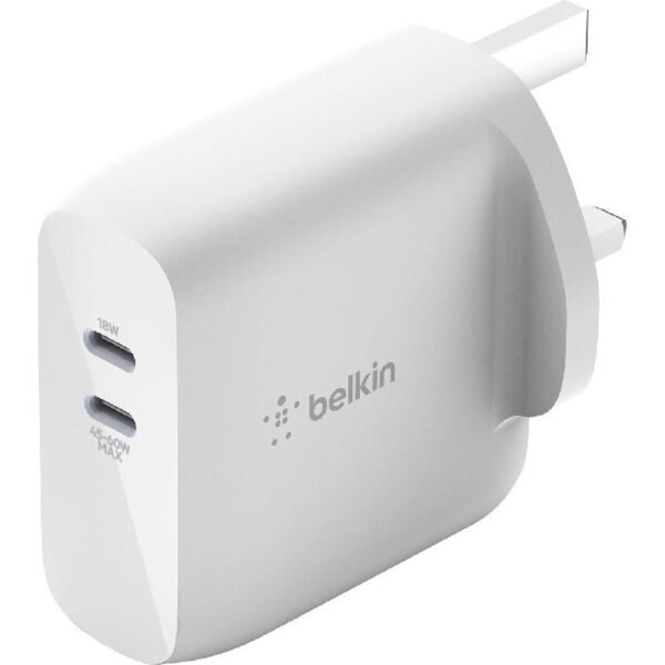 Belkin 63W USB-C Charger GaN 60C/18C WHT