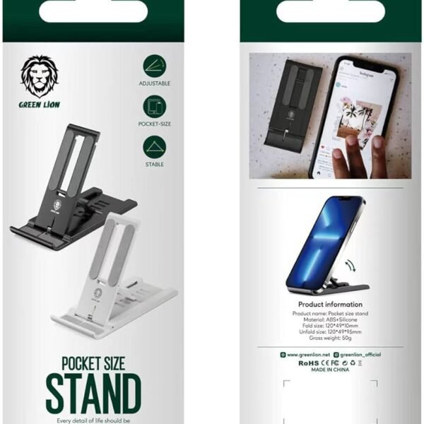 pocket stand green black