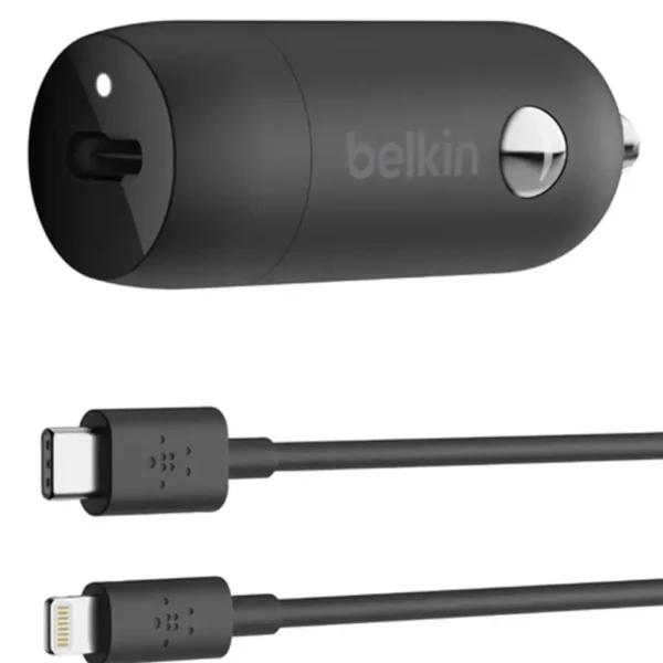 Belkin 20W PD Car Charger + Lightning to USB-C Cable