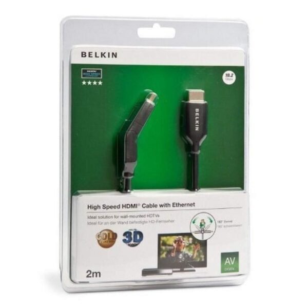 Belkin Dual Swivel HDMI Cable High Speed With Ethernet 2M G