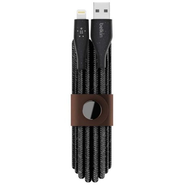 Belkin DuraTek Plus Lightning to USB-A Cable with Strap Black 1M