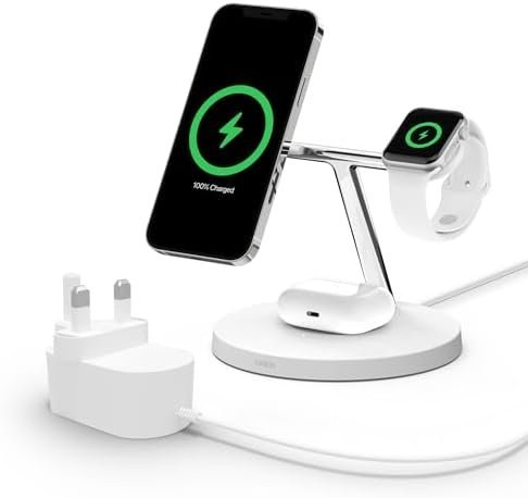 Belkin MagSafe 3 in 1 with 15W Wireless Charger White