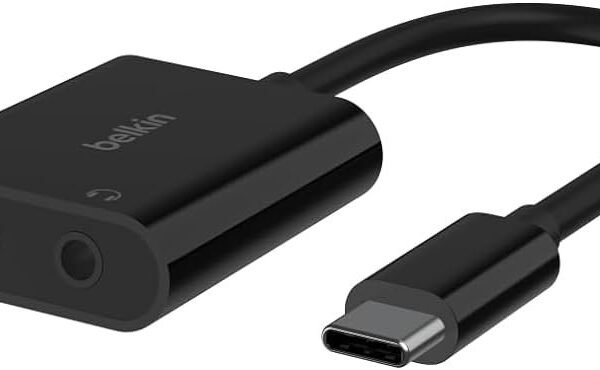 Belkin RockStar 3.5mm Audio + USB-C Charge Adapter
