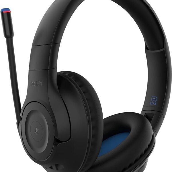 Belkin Soundform Inspire Kids Over Ear Headset with Boom Mic Black