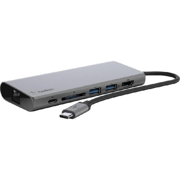 Belkin USB-C Multimedia Hub Multi-port Station Space Gray